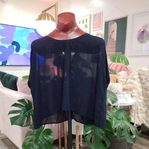 ELODIE T-Strap Back Mesh Top